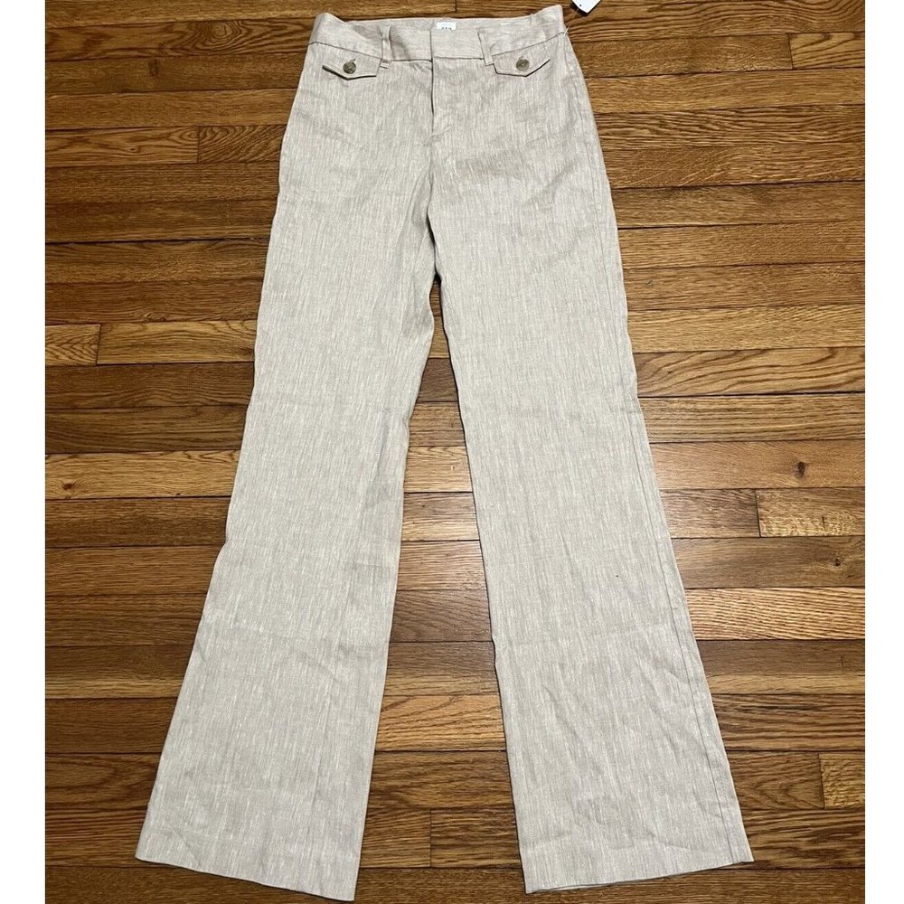 Gap High Rise Baby Boot Chino Linen Pants Womens Size 2 Beige Casual Work NWT!